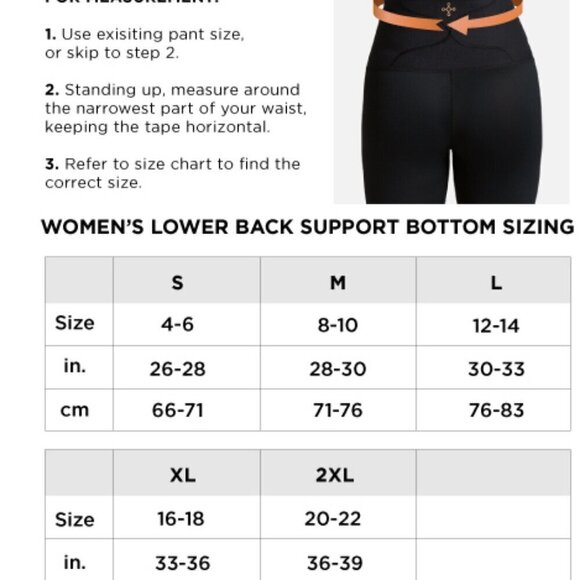 Tommie Copper Lower Back Support Tank & Capri Leggings in Black Size XL New - Picture 8 of 9